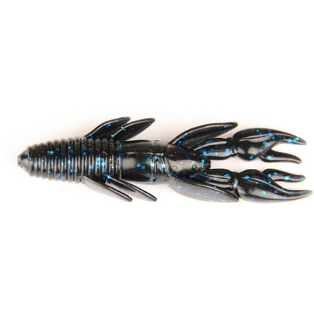 X Zone Fishing Lure 11910 3.5 Punisher Punch Craw Black Blue Flake 8 Per Pack
