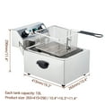 thumbnail image 4 of ChaoLink 6-10-12L Commercial Electric Deep Fryer w-Basket & Lid, Countertop Stainless Steel Deep Fryer for Large Tank French Fries, Onion RingsWith timer, 4 of 6