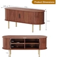thumbnail image 2 of 47.2 - pulgada mesa de TV con sliding door y almacenamiento para sala de estar o dormitorio, 2 of 8