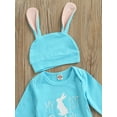 thumbnail image 5 of Inevnen My First Easter Baby Girl Boy Outfits 3PCS Infant Romper Bunny Pants Hat Clothes Set, 5 of 8