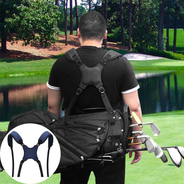 Baohd Double Shoulder Golf Bag Strap Padded Adjustable Reusable Backpack Carrying Bags Thick Comfortable Straps Sports Replaceable Blue