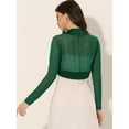 thumbnail image 4 of DARING DIVA Women's Elegant Bolero Shrugs Crop Cardigan L Dark Green, 4 of 6
