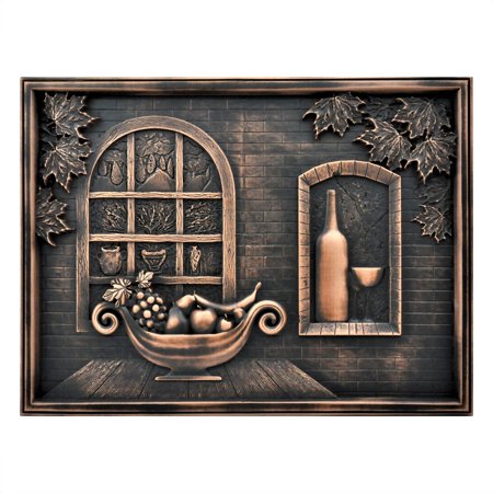 Backsplash Tile for Kitchen and Fireplace Heaven 12 x 18 Metal Mural Oil Rubbed Bronze