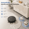 thumbnail image 4 of PrettyCare C2-v2 Robot Vacuum and Mop Combo Cleaner, 3-in-1, 8000Pa Suction, 5200mAh Battery, Black, 4 of 15