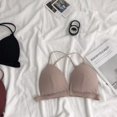 thumbnail image 2 of Sujetador inalámbrico Transpirable Hacer subir Bralette Ropa interior con hebilla frontal sexy de algodón roscado, Albaricoque kenally AP001473-08B, 2 of 7