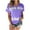 Purple, variant on Hvyesh Women Plus Size T-Shirt Loose Fit Tie Dye Tops Short Sleeve Gym Basic Tee Shirt Summer Casual Blouses Código descuento