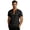 Black, variant on GrmtClth Men's Color Block Stand Collar Henley T-Shirt Short Sleeve Casual Button Top Khaki 3XL