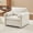 Swivel Chair, variant on LUCKHAO Modern Swivel Single Sofa Chair, Loveseat Sofa , Comfy 3-Seater Sofa Couch , Upholstered Chenille Fabric Sofa for Living Room, Bedroom and Office, Ivory White