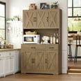 thumbnail image 4 of Homfa 71" Kitchen Pantry with Charging Station, Freestanding Cupboard with Adjustable Shelves, Floor Cabinet for Dining Room, Rustic Brown, 4 of 8