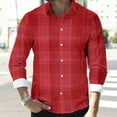 thumbnail image 5 of LIaqionyy Mens Button down Shirts Plaid Long Sleeve Dress Shirt Casual Business Collared Work Christmas Tops, 5 of 7