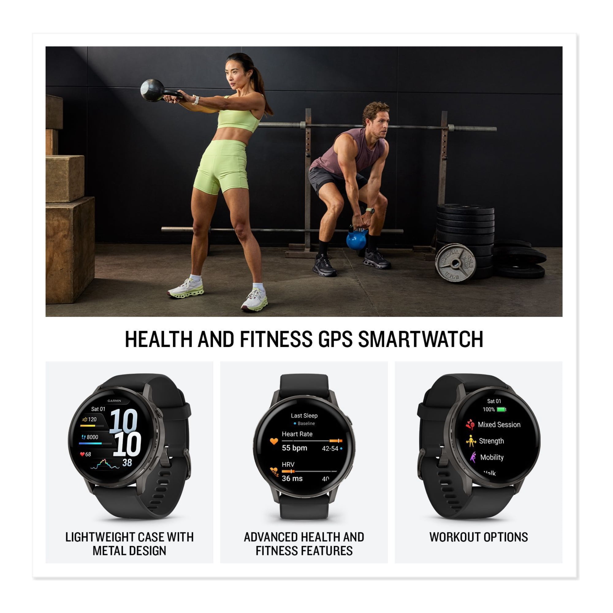 Garmin Venu 4 45mm AMOLED (Slate/Black) GPS Smartwatch Bundle with Wireless Earbuds (2 Items)