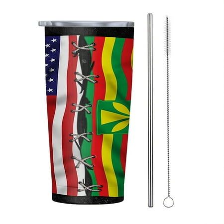 

Hawaiian 20oz Tumbler Insulated Stainless Steel Water Bottle Portable Travel Coffee Tea Mug Cup