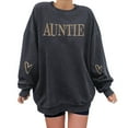 thumbnail image 2 of Hauaitttt Aunt Sweatshirt Auntie Embroidered Sweatshirt Auntie Letter Print Long Sleeve Pullover Top for Aunt Full Zip Athletic Sweatshirt Womens Sweatshirt Lined Hoodies for Women Bohemian Sweaters, 2 of 4