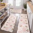 thumbnail image 2 of Pioneer Flower Floral Print Pattern Kitchen Rugs Sets Of 3,Kitchen Runner Rugs Non Skid Washable,Decorative Kitchen Floor Mats for Kitchen,Sink,Laundry,17X30 Inch + 17X47 Inch + 17X59 Inch, 2 of 6