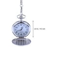 thumbnail image 4 of Mens Blank Stainless Steel Case White Dial Arabic Numeral Pocket Watch with Chain /Gift Box, 4 of 7