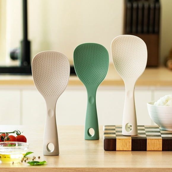 karymi Silicone Rice Paddle Non-Stick Standing Rice Spoon with Ergonomic Handle - Heat Kitchen Utensil for Rice Cooker Party Favors