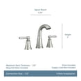 thumbnail image 2 of Grifo de baño Moen Halle de níquel ampliamente resistente a las manchas, 2 of 9
