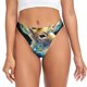 thumbnail image 1 of Balery Colorful Stained Glass Deer Tangas de Algodón para Mujer con Estampado – Ropa Interior Sexy, Transpirable, G-string-Large, 1 of 6