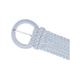 thumbnail image 3 of CTM  Braided Wide Belt with Matching Buckle Adjustable Woven (Women), 3 of 5