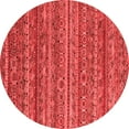 thumbnail image 1 of Ahgly Company Machine Washable Indoor Round Abstract Red Modern Area Rugs, 7' Round, 1 of 4