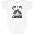thumbnail image 3 of Inktastic Just a Girl Who Loves Adventure Girls Baby Bodysuit, 3 of 5