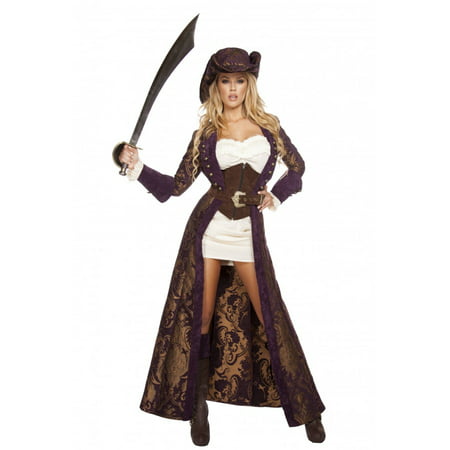 Womens 6pc Decadent Pirate Diva Costume