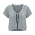 thumbnail image 4 of Cardigan For Women Lace Knit Beach Cover Up Summer Open Front For Casual Sheer Crochet Top Outfits Clothes, 4 of 5