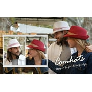 Comhats Mens Fedora Trilby Straw Sun Hats Summer Panama Beach Sunhats for Men Foldable Short Brim Golf Hats Beige Medium