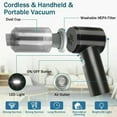 thumbnail image 4 of Handheld Vacuum Cordless, Mini Handheld Vacuum Cleaner 9000Pa USB Rechargeable, Dust Buster, Air Blower and Vacuum Pump 3 in 1, Wet Dry Vacuum Cleaner for Car, Home, Office, Pet Hair Cleaning, Black, 4 of 6