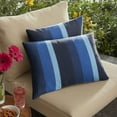 thumbnail image 2 of Set of 2 Gateway Indigo Sunbrella Comfortable Indoor and Outdoor Rectangular Throw Pillows, 20", 2 of 2