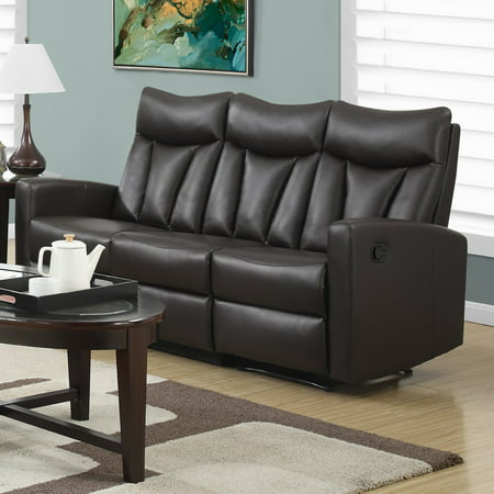 MONARCH - RECLINING - SOFA BROWN BONDED LEATHER