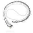 thumbnail image 1 of Lanyard de teléfono cruzado de perlas Uxcell, correa de cadena para teléfono celular con parches de sujeción, negro, 1 of 6