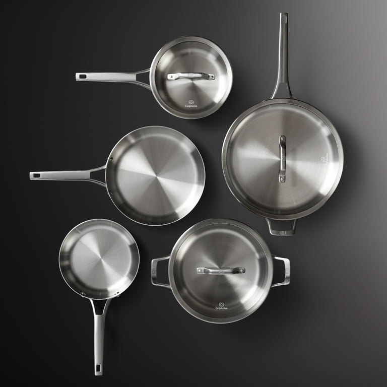 used Calphalon Premier Stainless Steel Pots and Pans 8-Piece Cookware Set