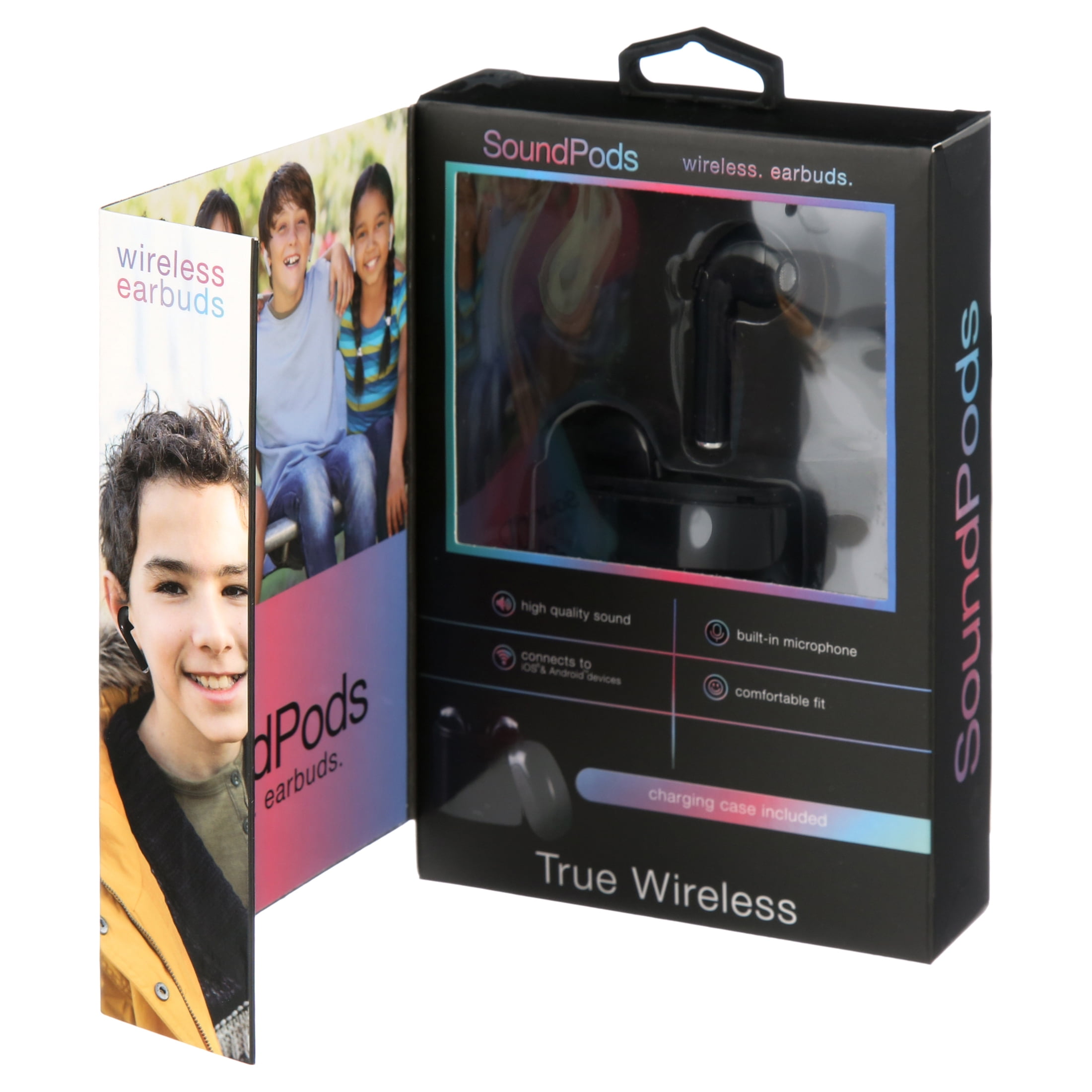Ihip Sound Pods Wireless Earbuds, Black