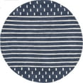 thumbnail image 5 of Rugs USA Mandia Striped Wool Area Rug, 4', Round, Marlowe Navy, 5 of 6