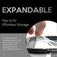 thumbnail image 4 of Just Cook Glass Food Storage Container Set with Expandable Silicone Lids, 10PC Set - 3 Single Compartment, 2 Two Compartment, Designed to Help Everyday Kitchen and Lunch Organization, 4 of 11