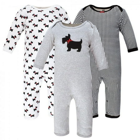 UPC: 0660168174106 | Hudson Baby Infant Girl Cotton Coveralls Scottie Dog 9-12 Months