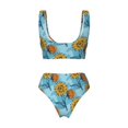 thumbnail image 5 of Daiia Sunflowers Women's Bikini Set Two Piece Swimsuit High Waisted Bikini Adjustable Straps Bikini Perfect for Beach, Pool, and Summer Vacation-Small, 5 of 9