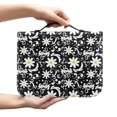 thumbnail image 2 of HELLHERO White Daisies Bible Covers Top Handle for Church Outdoor Study Prayer, PU Leather Protective Church Bible Bag, 2 of 12