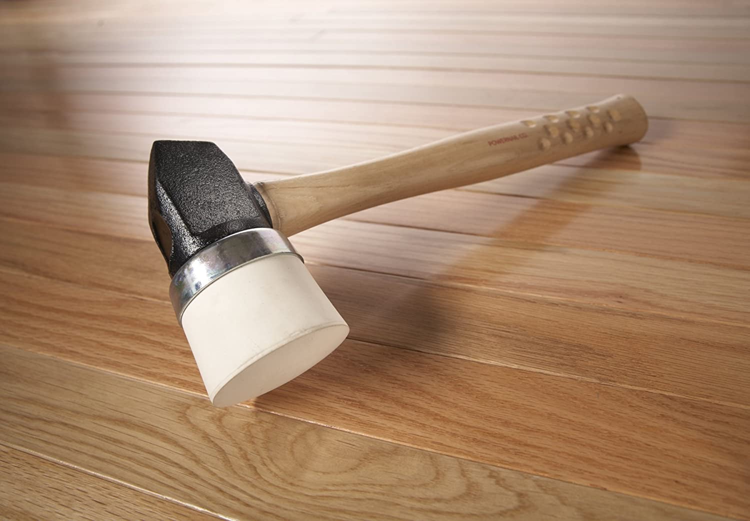 Powernail 5MI White Rubber Weighted Mallet Hammer for Flooring Nailers and Staplers