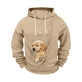 thumbnail image 5 of Dolkfu Pullover Hoodies for Men Pet Pouch Loose Sweatshirts Plus Size Hooded Mens Long Sleeve Shirts 5X, 5 of 5