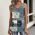 thumbnail image 5 of Sleeveless Shirts for Women Casual Summer V Neck Tank Tops Dressy Blouses Tunic #01Gray 2XL, 5 of 6