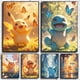 thumbnail image 2 of Figuras de anime de Pokémon en alta definición, Charizard, Bulbasaur, Squirtle, Charmander, ilustraciones, póster, pintura en lienzo, arte de pared, decoración de la habitación del hogar, 2 of 5