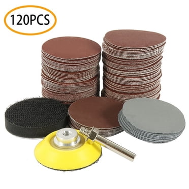 Dremel Accessories HYCHIKA 60PCS Sanding Pads, 6 Holes Hook And Loop 60/80/100/120/180/240 Palm Sander