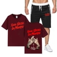 thumbnail image 1 of Anuel AA-Conjunto de 2 piezas para hombre, chándal Real Hasta La Muerte, ropa deportiva para Fitness y pantalones cortos de playa, camisetas informales, 1 of 4