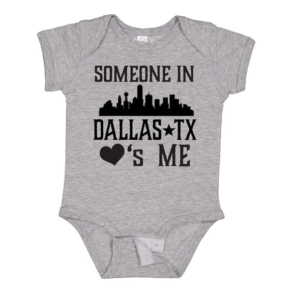 Inktastic Dallas Texas Someone Loves Me Boys or Girls Baby Bodysuit