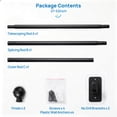 thumbnail image 3 of Sindcom No Drill Curtain Rods for Window 27 to 48 Inches, 5/8 Inch Diameter Renter Friendly Drapery Rod with Adhesive Brackets without Drilling, Adjustable from 27 to 52 Inches, Black, 3 of 7