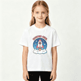 thumbnail image 2 of Cosmic Girl Rocket Girls Graphic Tee, Cute Outer Space Stars 100% Cotton Kids Short Sleeve T-Shirt, 2 of 5