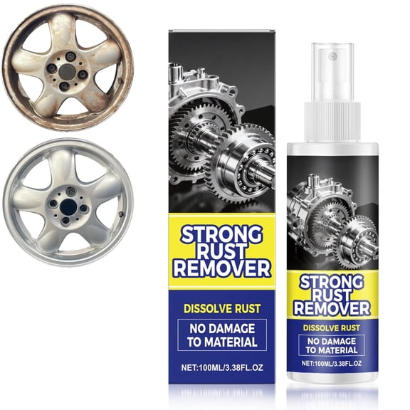 Rust Remover Spray for Metal - 2026 Upgrade Heavy Duty Metal Cleaner, Iron Out Rust Stain Remover, Multi-Surface Cleaner for Vehicles, Tools, Chains