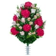 thumbnail image 5 of Sympathy Silks Artificial Cemetery Flowers - Beauty Mum and Pink Rose Bouquet & Saddle, 5 of 6